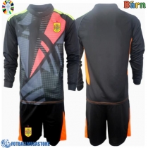 Fotballdrakt Barn Spania Keeper Bortedraktsett EM 2024 Langermet (+ Korte bukser)